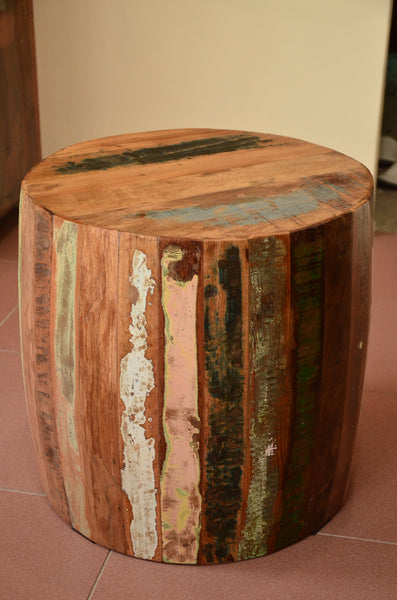 Wooden Bucket table, Rustic Furniture