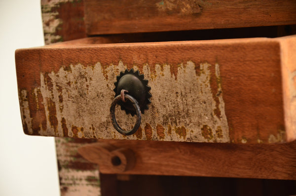 Reclaimed Wood & Iron Bed side, Bedroom Furniture