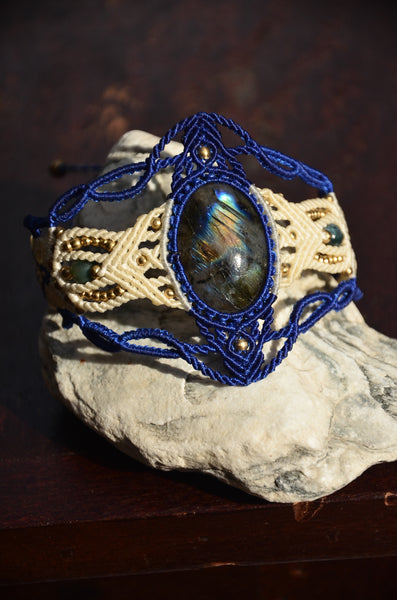 labradorite bracelet, Macrame Jewelry,