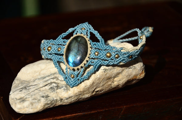 labradorite bracelet, Macrame Jewelry,