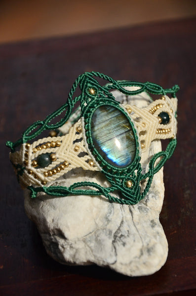 labradorite bracelet, Macrame Jewelry,