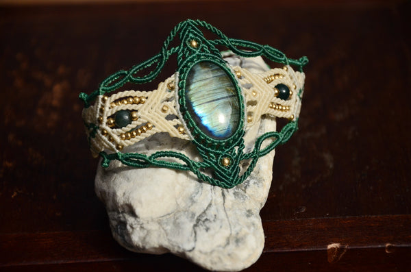 labradorite bracelet, Macrame Jewelry,