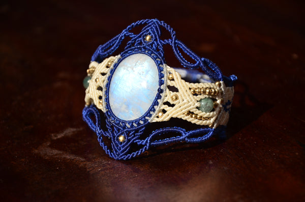 Macrame Moonstone Bracelet