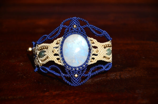 Macrame Moonstone Bracelet