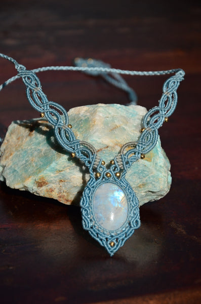 Moonstone Macrame Jewelry