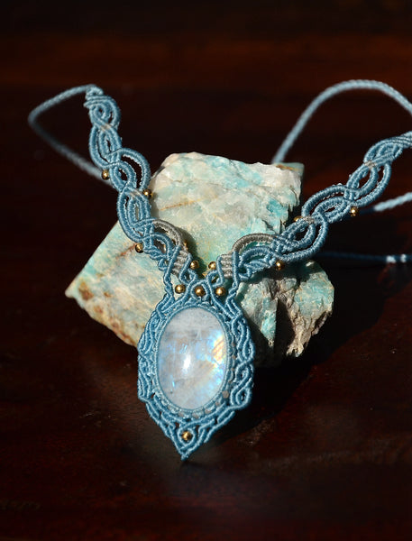 Moonstone Macrame Jewelry