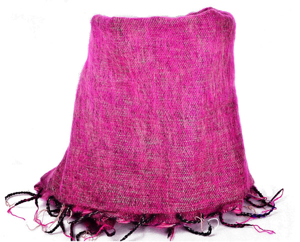 Handmade Yak Simple Plain Scarf, Yoga Accessories，   織途  ， Om Ethnic Handicraft , macrame