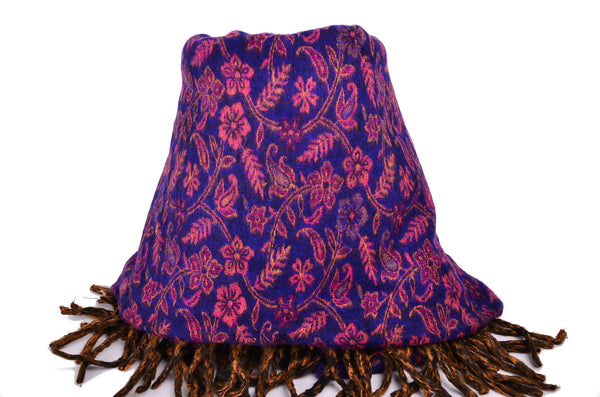 Handmade Yak Paisley Winter Woman Shawl/Scarf，   織途  ， Om Ethnic Handicraft , macrame