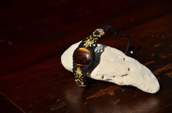 Tiger Eye Macrame Bracelet