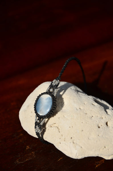 Owyhee Opal bracelet, Macrame Jewelry