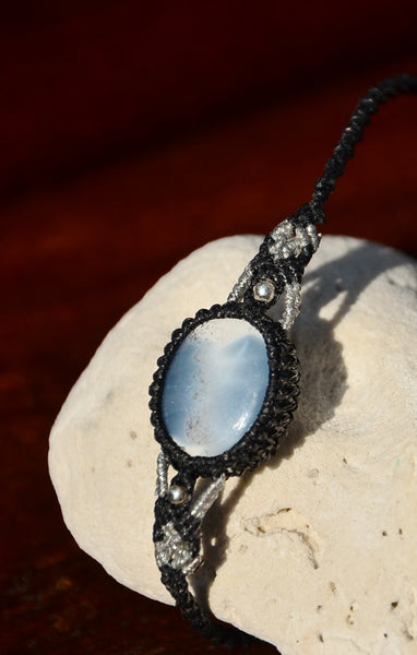 Owyhee Opal bracelet, Macrame Jewelry