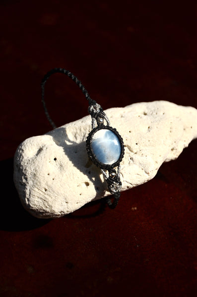 Owyhee Opal bracelet, Macrame Jewelry