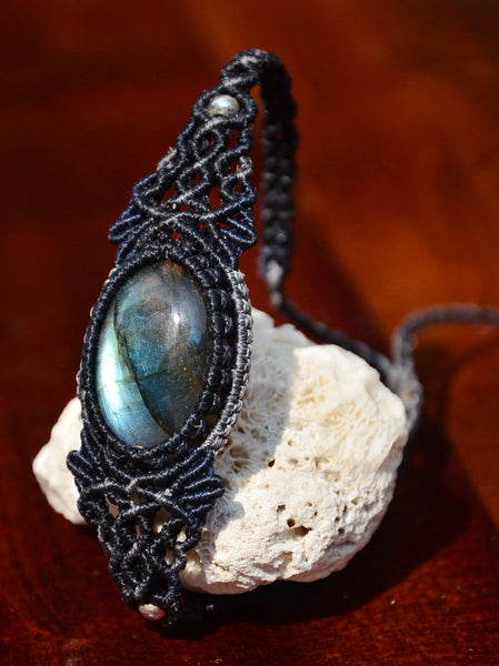 labradorite bracelet, Macrame Jewelry,