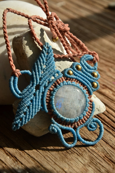 Moonstone Macrame Jewelry，   織途  ， Om Ethnic Handicraft , macrame