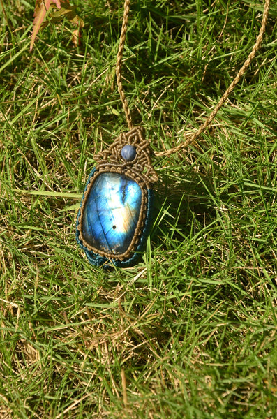 Labradorite Macrame Jewelry