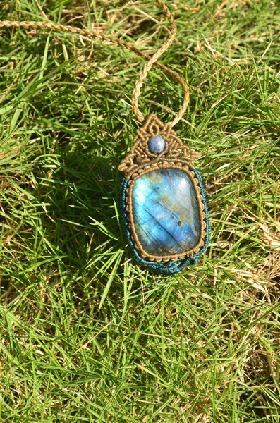 Labradorite Macrame Jewelry