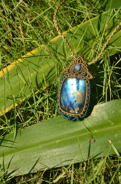 Labradorite Macrame Jewelry