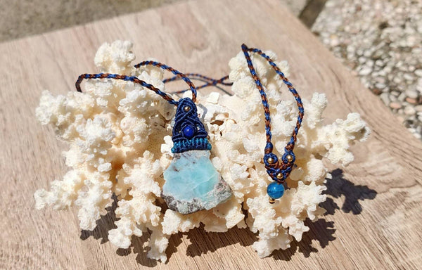 Larimar Macrame Jewelry 11W-17