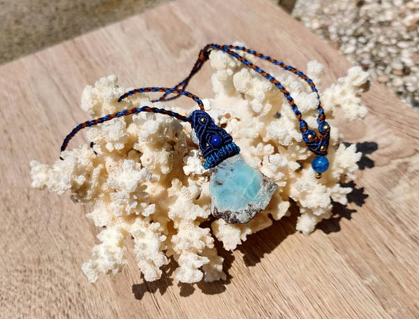 Larimar Macrame Jewelry 11W-17